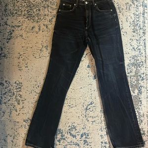 Zara Women's Dark Wash Straight Leg Denim Jeans Size 10